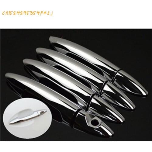 LB For KIA K2 RIO Sedan 3 2011 2012 2013 2014 2015 New Chrome Trim Cover Door Handle Car Bumper Accessoires Free Graffiti