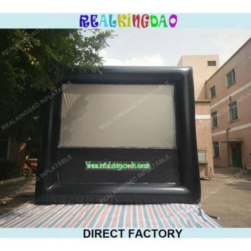 Free shipping Sealed and Airtight Full PVC 16:9 4x2.25m inflatable screen for rear projection(1.75m above ground)