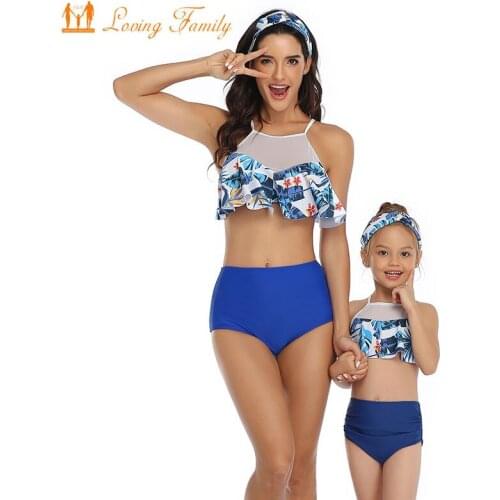 Women Girl Bikini Set Dad Son Swimsuit Mommy And Me Mother Daughter Swimwear Family Matching Clothes Men Boy Beach Shorts
