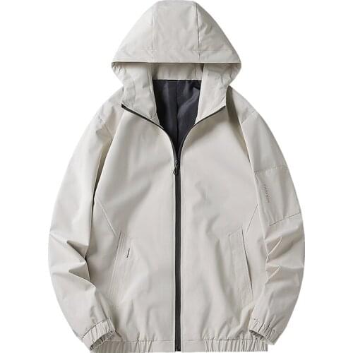 Mens Jacket 2021 Sprin Autumn Casual Windbreaker Hooded Business Jacket Fashion Simple Unisex Trend Male Female Outwear 5XL