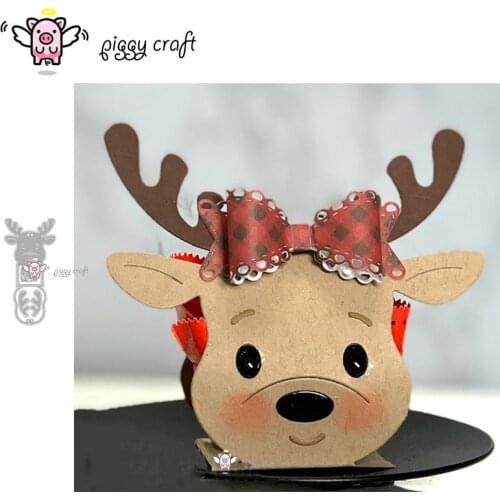 Piggy Craft metal cutting dies cut die mold Reindeer candy drink box Scrapbook paper craft album card punch knife art cutter die