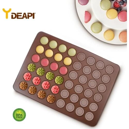 YDEAPI Silicone Macaroon Baking Mold Pot Sheet Mat Nozzles Set Oven DIY Silk flower Decorative Cake Muffin Pastry Mould
