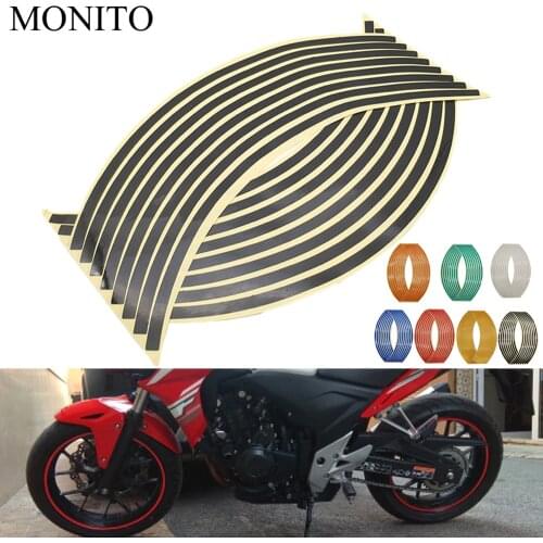 Motorcycle Wheel Sticker Reflective Decals Rim Tape Strip For KAWASAKI GTR1400 Concours Z1000SX NINJA 1000 H2 ZX10R Accessories