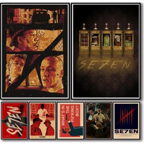 19 Designs Movie Se7en Kraftpaper Poster Artwork Fancy Wall Sticker for Coffee House Bar A3