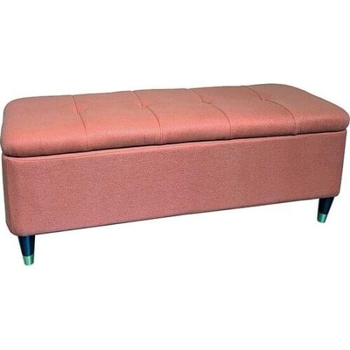 Foot of the bed beech wood Orange (114 x 44 x 43 cm)