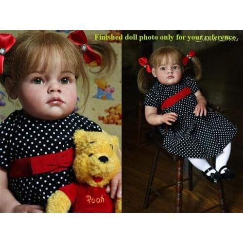 NPK 28inch bebe Reborn toddler girl doll kit DIY silicone reborn baby doll mould part Toy soft real gentle touch