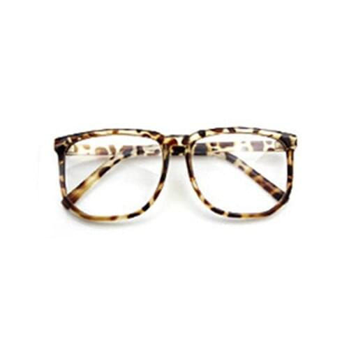 Unisex Oversized Retro Tortoise Shell Nerd Geek Clear Lens Plain Glasses 55V6 7EM6 9BKA
