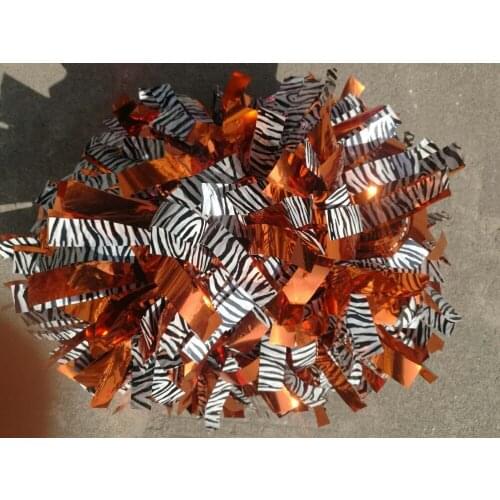 Cheerleader Pom poms 3/4"x 6" Metallic lake blue new