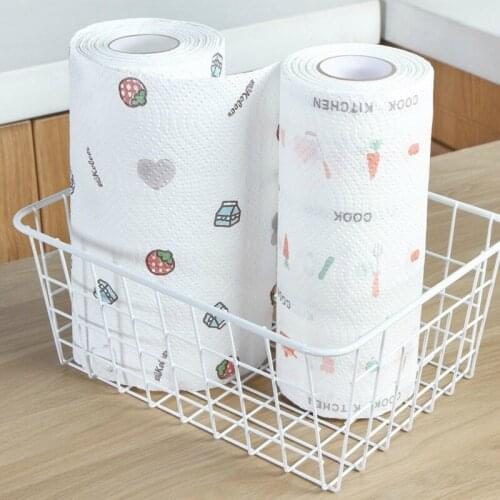 23x8.5cm double layer disposable cleaning rag paper towel 50 pcs oil-absorbent towel dish cloth wipe table cleaning cloth towel