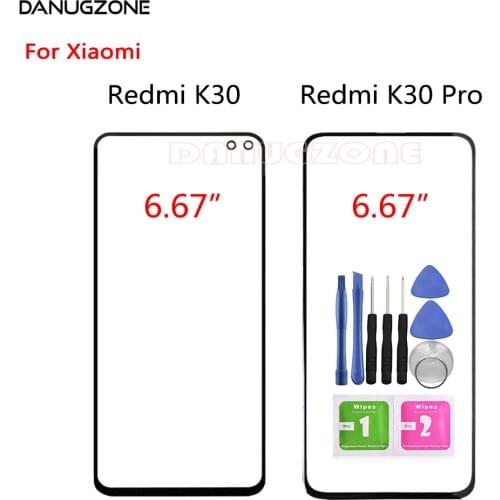 Touch Screen Front Glass Lens For Xiaomi Redmi K30 / K30 PRO LCD Display Front Glass Lens Panel