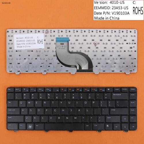 US QWERTY Layout New Replacement Keyboard For Dell Inspiron 13R N3010 14R N4010 N4020 N4030 N5030 M5030 Laptop Black