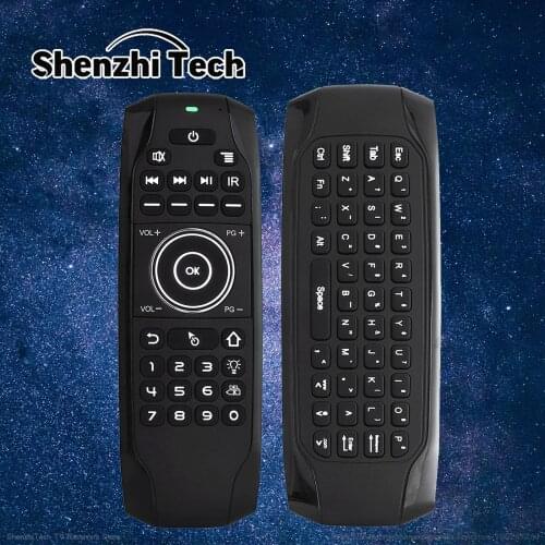 G7-L Air Mouse Learning Remote Controller Duplicator with Keyboard Light IR USB Plug Wireless Universal for Android Smart TV Box