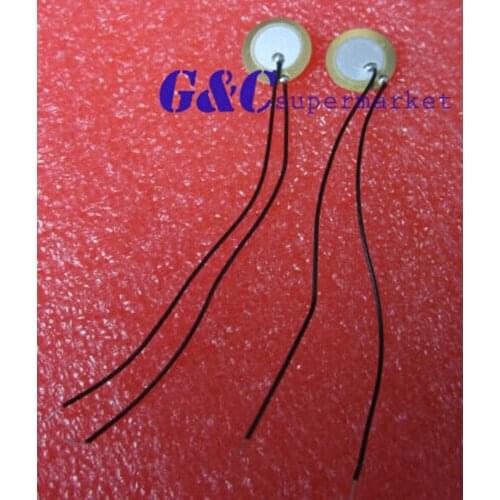 10PCS 12mm Piezo Elements Sounder Sensor Trigger Drum Disc + wire copper diy electronics
