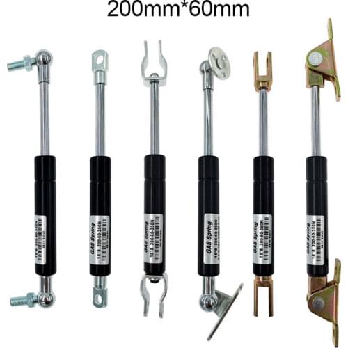 18*8 Rod 60mm Stroke Gas Spring 50N-500N/5kg-50kg Cupboard Hinges Gas Spring Force lift support 200mm Hole Center Distance