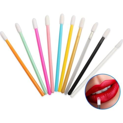 200 Pcs/lot Disposable Lip Brush Makeup Brushes Coloful Lipstick Mascara Wands Brush Cleaning Eyelash Cosmetic Brush Applicators