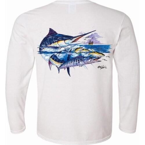 2021 Wholesale popular vented ice silk sublimation quick dry custom long sleeve fishing shirts for men