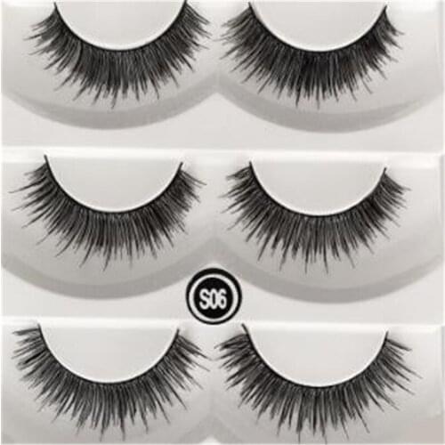 5 Pairs Party Night Out False Eyelash Maquiagem Eyelashes Natural Thick Eye Extension Winged Messy Cross Lashes