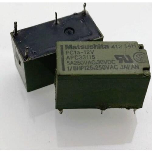50pcs PC1a-12V Relay 5A 4 Feet G6B-1174P-US 12VDC