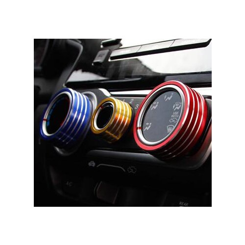 GR-AS3 Car interior accessories For Honda Fit 2014-2016 instrument desk air-conditioning outlet aluminum alloy decorative