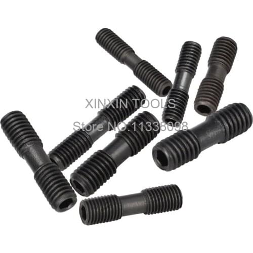 Free shipping 10pcs Clamp Screw ML0520/ML0620/ML0625/ML0630/ML0830/ML0835/ML1030 CNC lathe Turning Tool Spare Screw Double screw