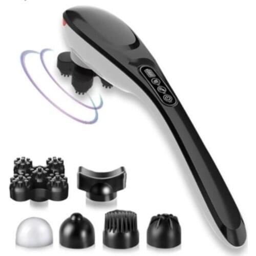 Electric cervical vertebra massager device.Vibrating kneading shoulder back neck massager infrared shiatsu.Body Relaxation