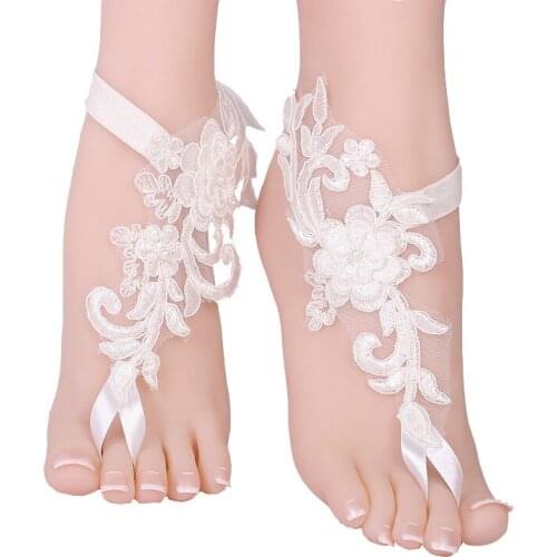 Ankle Bracelet 1 Pair Of New Fashion Lace Flower Leaf Anklet Foot Chain Foot Jewelry for Women Wedding Beach HO1506