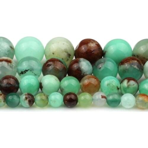 4/6/8/10mm Natural Australian Jades Stone Beads Round Loose Beads for Accessories Jewellery Making Diy Bracelet 7.5 Inch