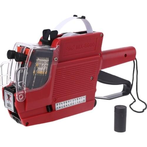 Price Gun Price Numerical Tag Gun Handheld Pricing Labeller MX-6600 Plastic Label Maker for Retail Shop Grocery Store