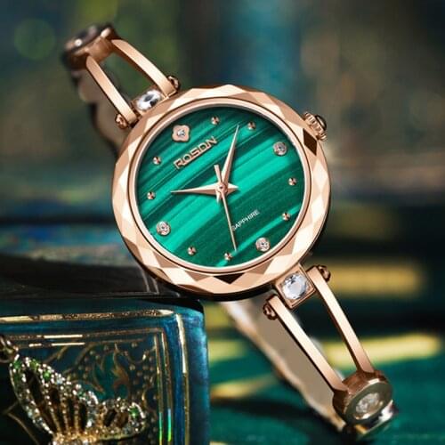 New ROSDN Luxury Brand Womans Watches Japan Import Quartz Diamond Waterproof Sapphire 7MM Ultra-thin Tungsten Steel Clock R3707