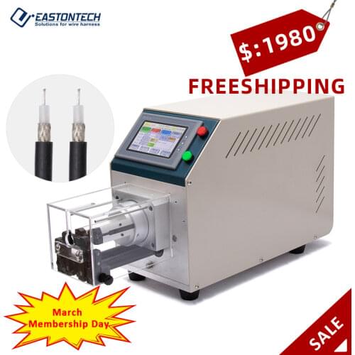 EASTONTECH EW-06F Coaxial Cable Stripping Machine Pedal Control Free Shipping
