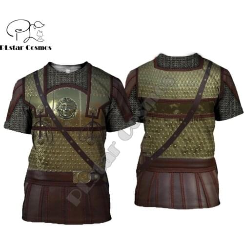 Greek Medieval Armor 3D printed t shirt Harajuku summer Short sleeve shirt Knights street Casual Unisex T-shirt Tops DW0045