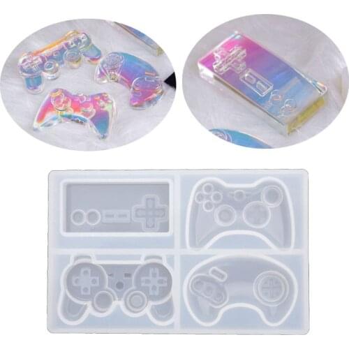 Creative 4-Styles Game Consoles Handle Pendant Silicone Resin Mold Game Controller Cake Fondant Mold Jewelry Baking Making Tools