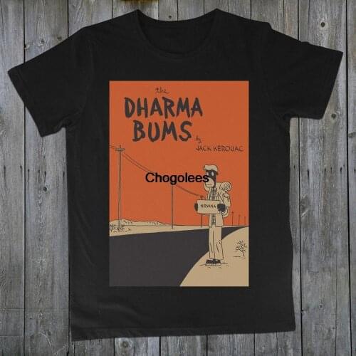 Dharma Bums Jack Kerouac Men Black T shirt %100 Cotton Top & Tees(1)