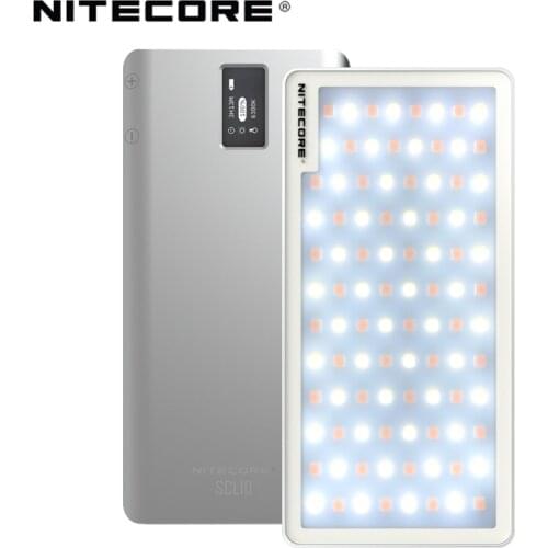 NITECORE SCL10 2500K-6300K studio light studio fill light multi-function built-in battery 10000 mAh power bank 2 in 1 function