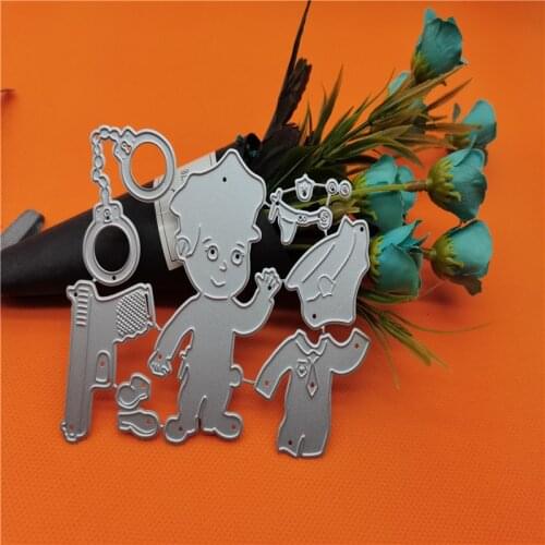 Police Metal Cutting Dies for Scrapbooking Handmade Tools Mold Cut Stencil New 2021 DIY Card Make Mould Model Craft Decoration