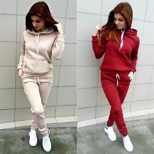 Plus Size Casual Women Tracksuits 2 Piece Set Hoodies Pants Sports Suits Female Sweatshirt Conjunto Feminino Ropa Mujer S-5XL