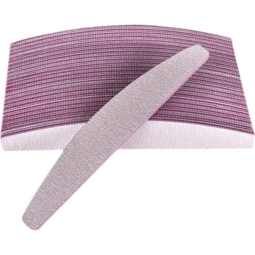 50Pcs/Lot 100/180 Grit Nail Sanding File Buffing Polish Block Half Moon Nail Polishing Files Pedicure Manicure Nail Salon Tools