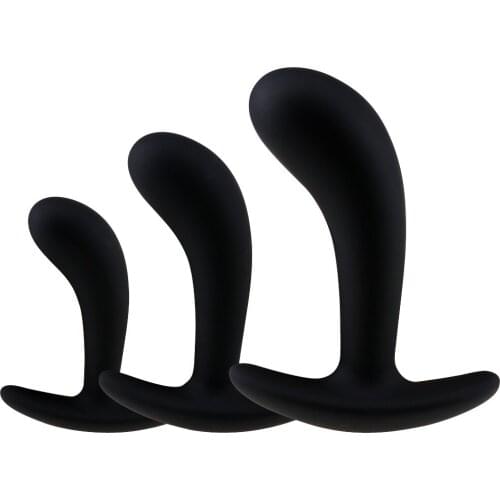 Female Male Adult Toy Silicone Anal Plug Butt Plug Backyard Sex Toys for Men Women Black Massage Tool for Beginners Erotic Toys