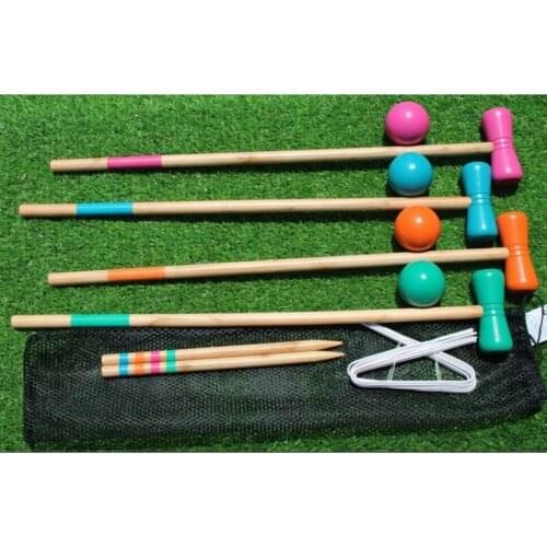 Outdoor Game Sport Gate Ball Croquet Croguet Diameter 7cm 1 Set for 4 Players