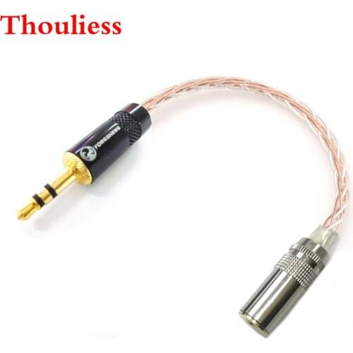 Thouliess 3.5mm Stereo Male to 4.4mm Balanced Female Balanced Connect Audio Adapter Cable 7N OCC Cable