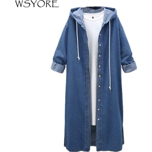 Женские джинсовые тренчи WSYORE China At AliExpress
