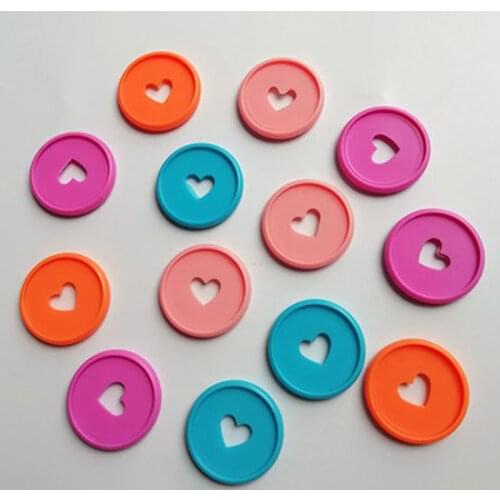 Yiwi 10Pcs 35mm Love Hollow Plastic Mushroom Hole Loose Leaf Ring Book Binding Disc Buckle Hoop DIY Binder Notebook Office Rings