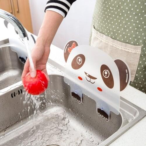 1PC Kitchen Sink Water Splash Guards with Sucker Waterproof Screen Dish/ Fruit Vegetable Washing Anti-water Board Baffle Plate