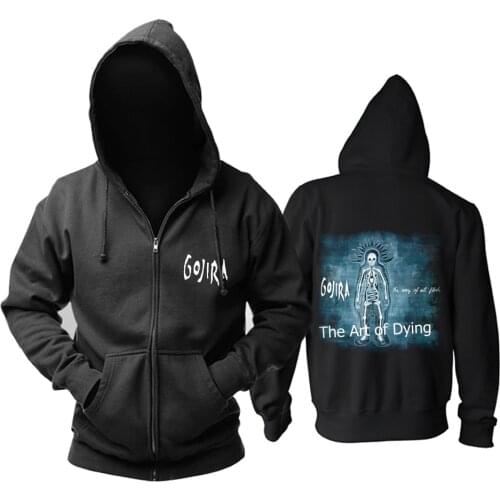 9 designs zipper Sweatshirt Gojira Cotton Rock Hoodies brand shell jacket Punk metal streetwear sudadera illustration mural