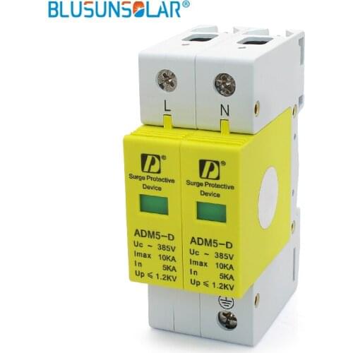 10 pieces lot high quality Din Rail 35mm lightning surge protectors 10KA 2P 385V surge protection device