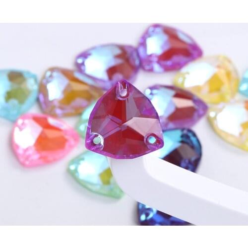 16mm Flatback Rhinestones For Clothes Garment Accessories Mocha Fluorescence Sew On Stones K9 Glass Crystals Strass