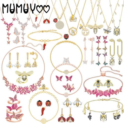 2020 SWA 1:1 TROPICAL PARROT Set Parrot Decoration On Tropical Garden Swing Crystal Female Necklace Fashion Best Jewelry Gift