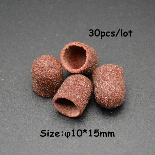 MAOHANG 30pcs/lot 10*15mm Nail Art Sanding Bands for Nail Electric Drill Manicure Pedicure Machine Nail Tools