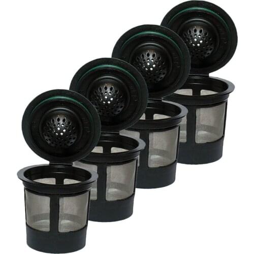 4pcs Reusable Coffee Filters K Cups Pod Universal Fit, for for Keurig brewers, only use for for Keurig CLASSIC series