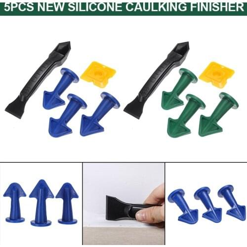 5Pcs Caulk Nozzle Scraper Set Reusable Sealant Angle Scraper Silicone Grout Caulk Tools 6.5R/10R/13R Radius